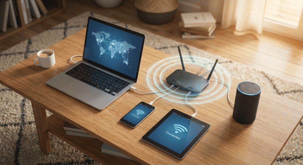 multiple devices using wifi at home