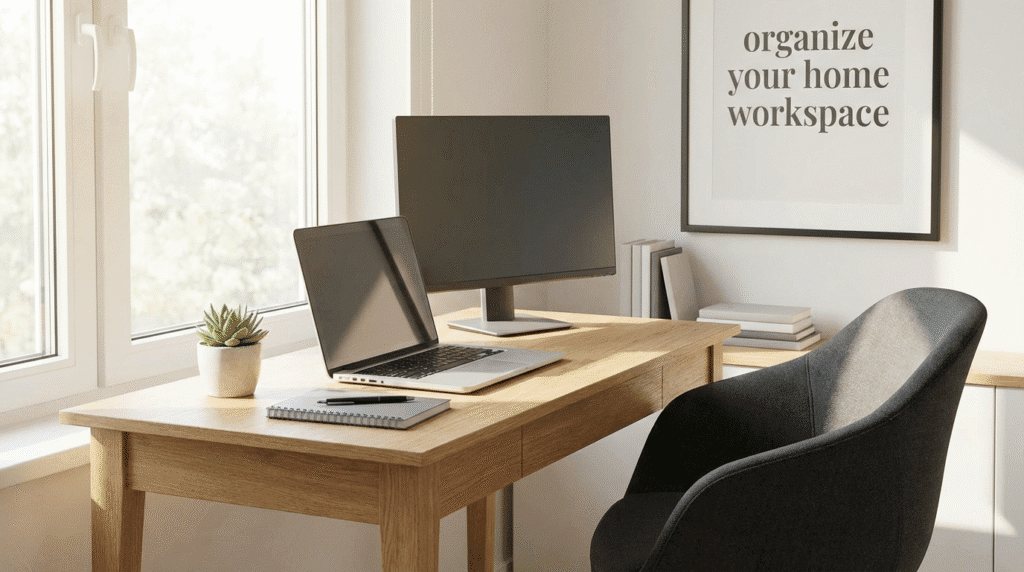 organized home workspace