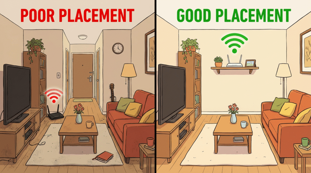 Router placement – before and after feel